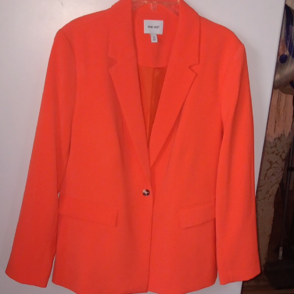 Nine West Bold Orange Women's Blazer